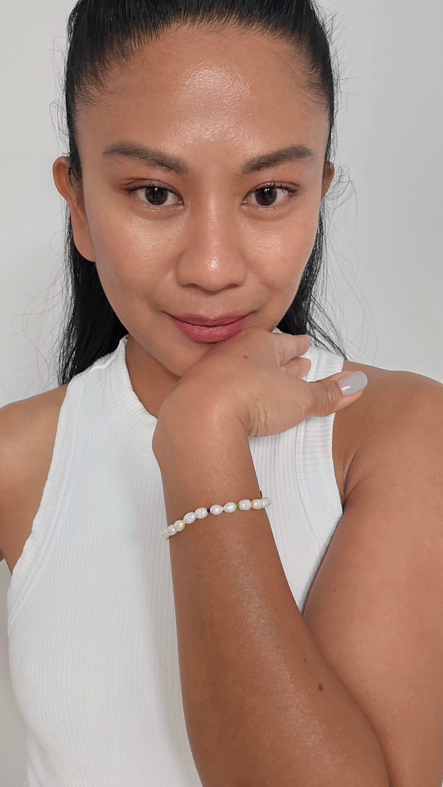 Freshwater Pearl with Multicolor Beads Bracelet