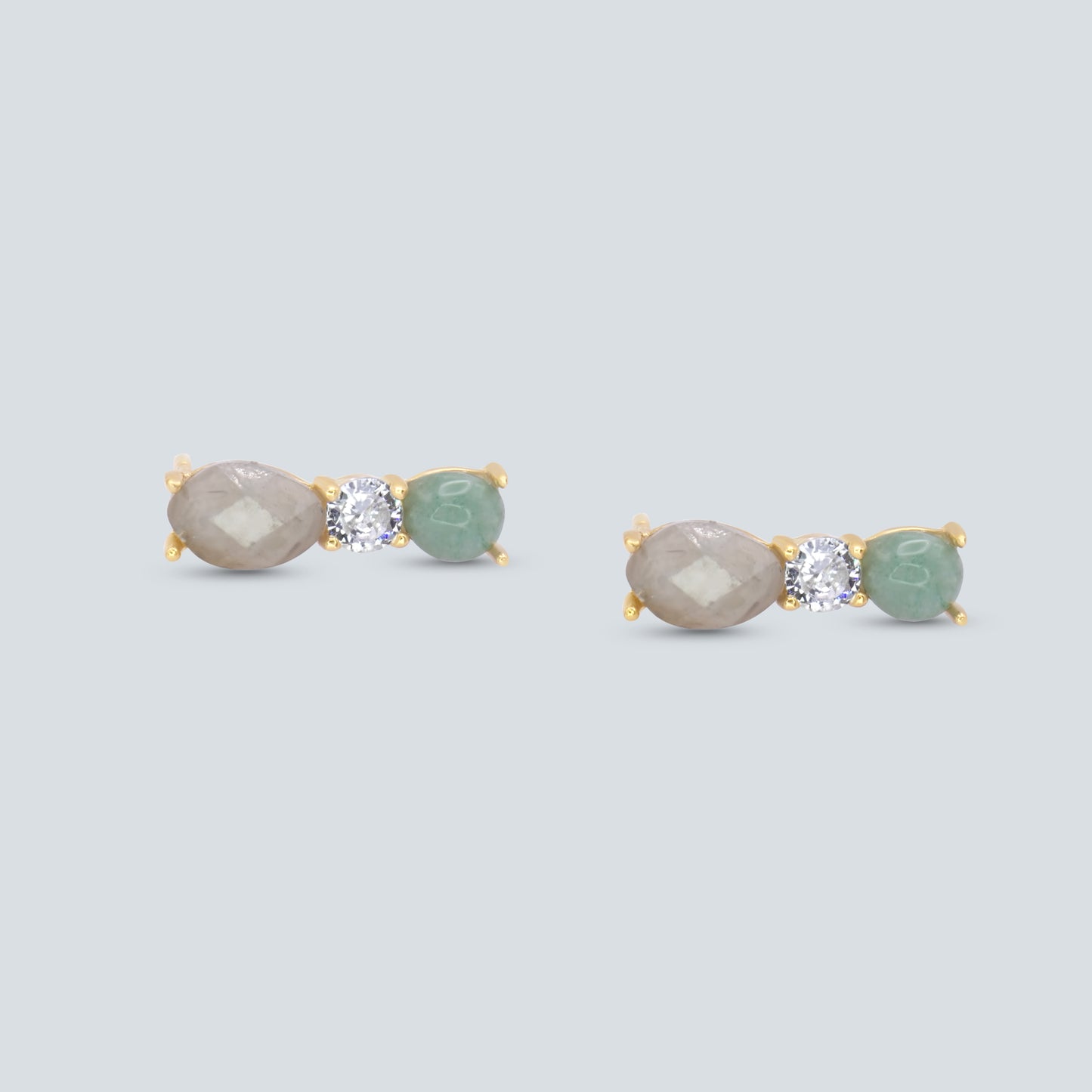Green Aventurine Studs