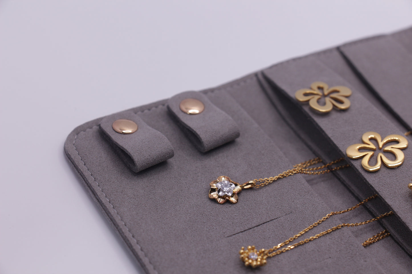 Soft Jewelry Roll Travel Case