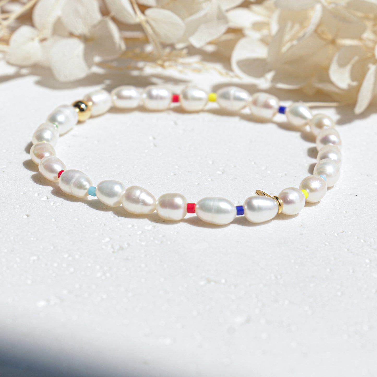 Freshwater Pearl with Multicolor Beads Bracelet