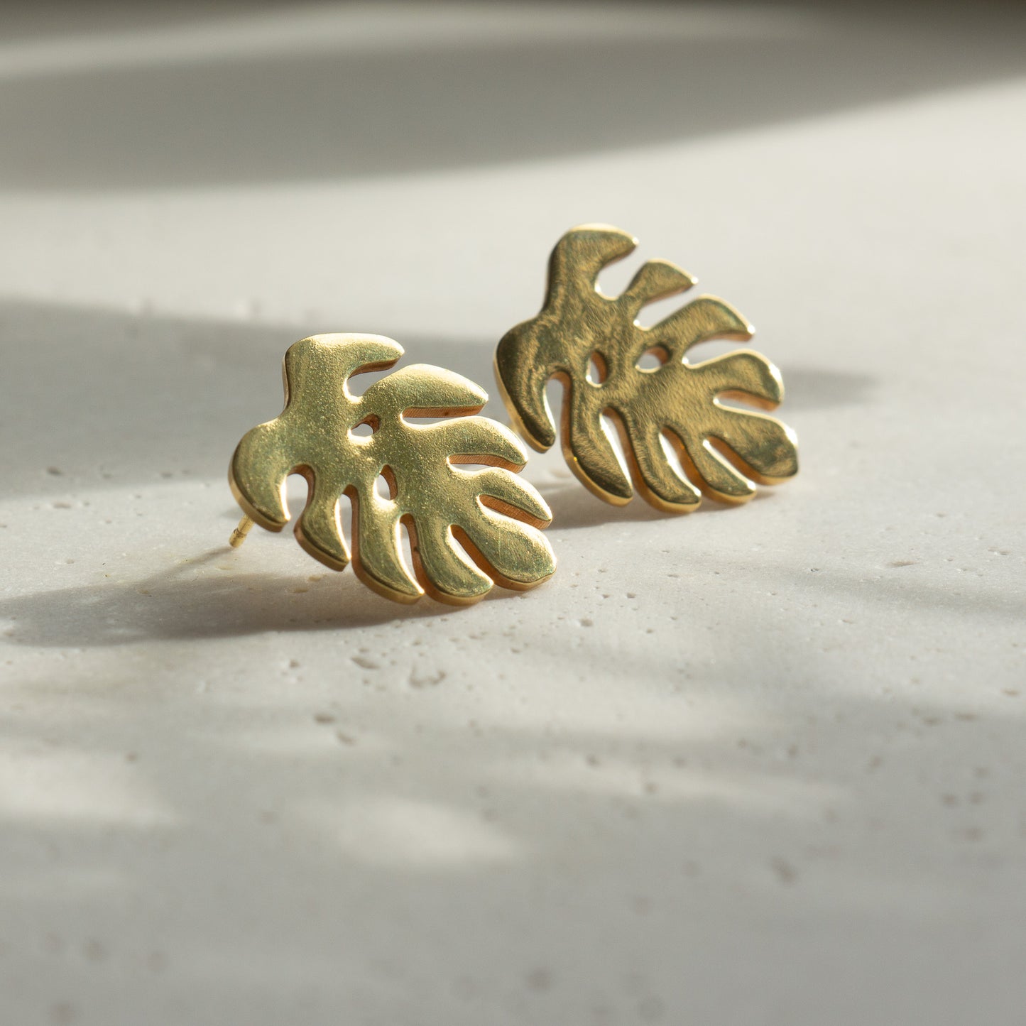 Monstera Stud Earrings