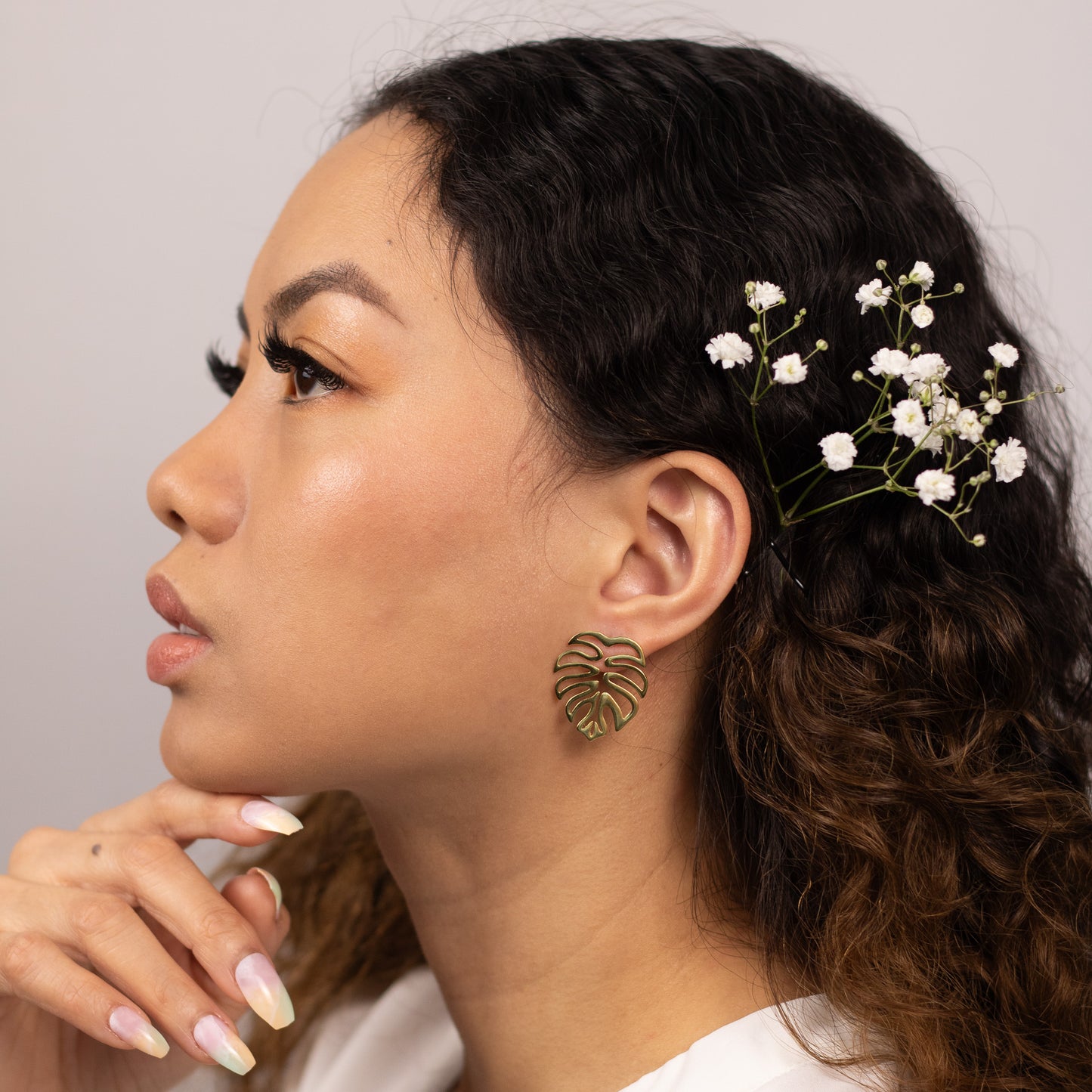 Monstera adansonii Statement Earrings