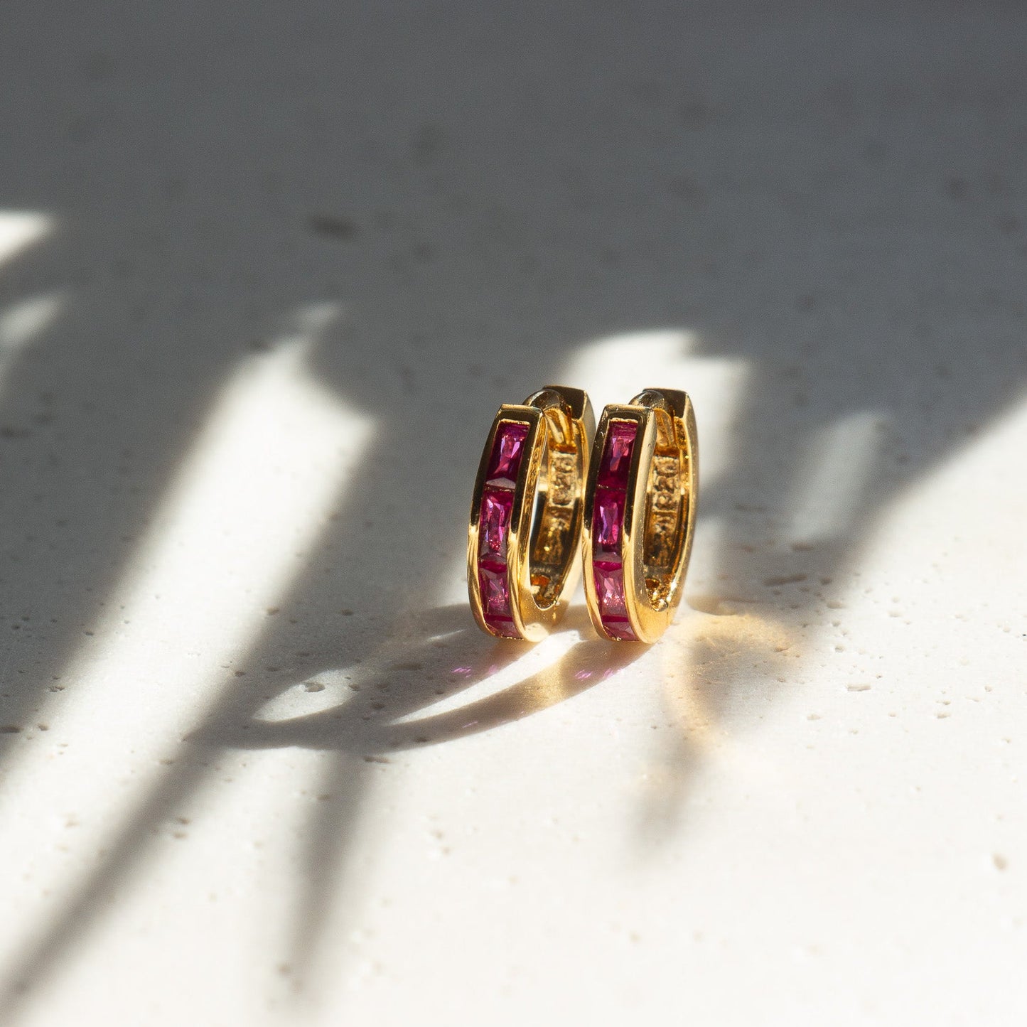 Ruby Red Hoops