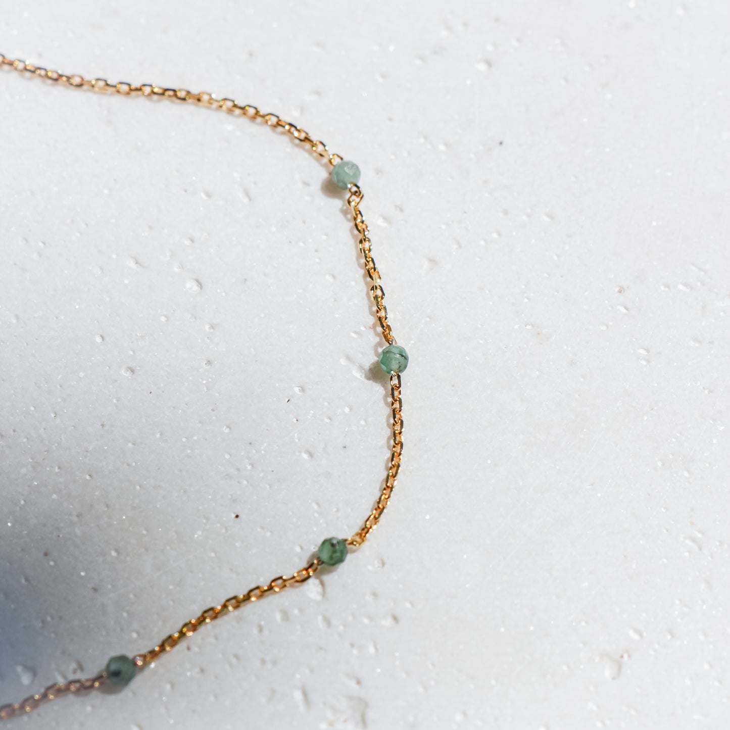 Emerald Mini Gemstone Bracelet/Anklet
