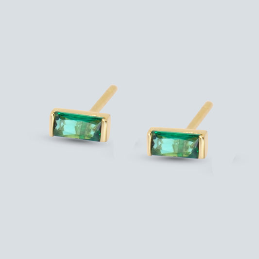 Emerald Green Studs