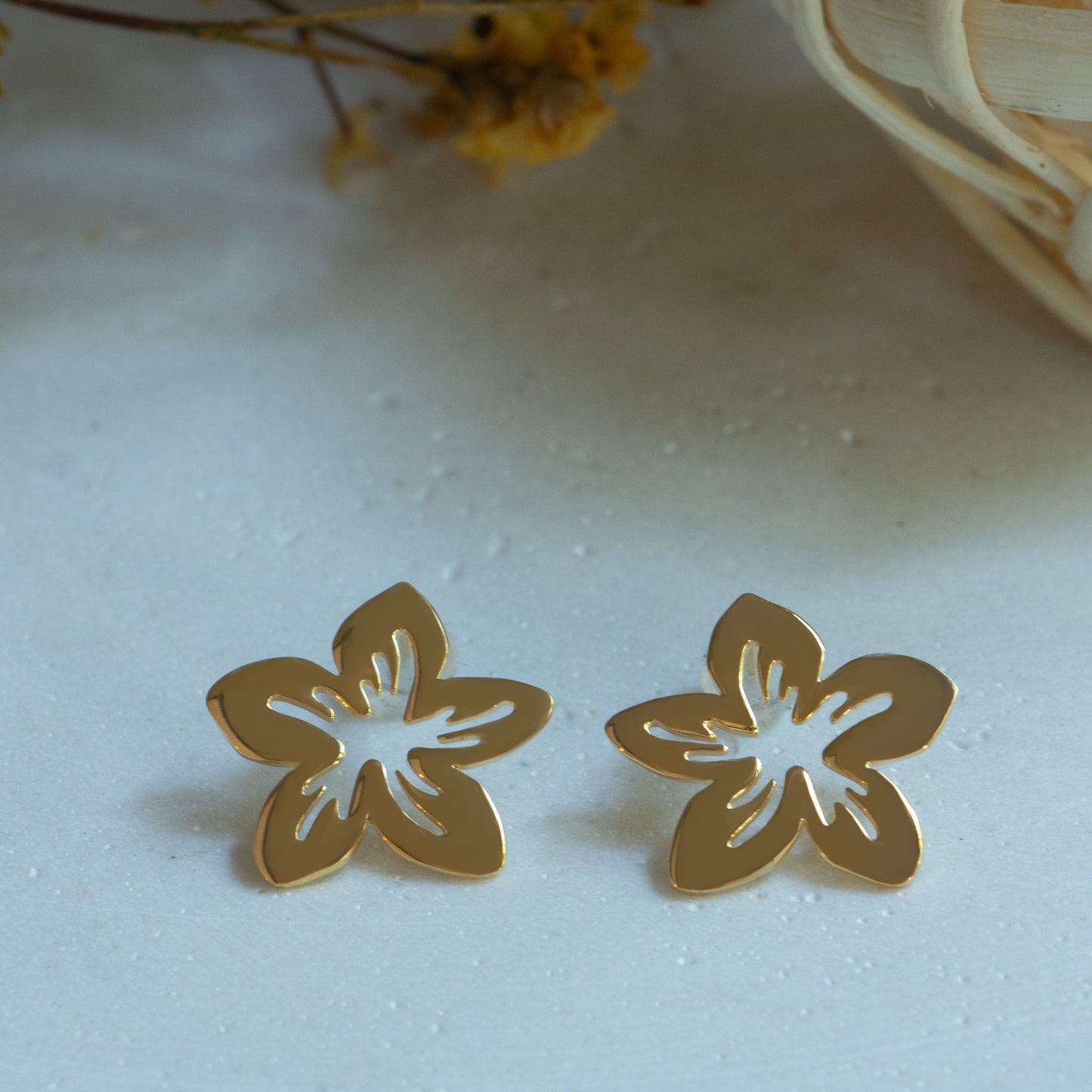 Star Flower Stud Earrings