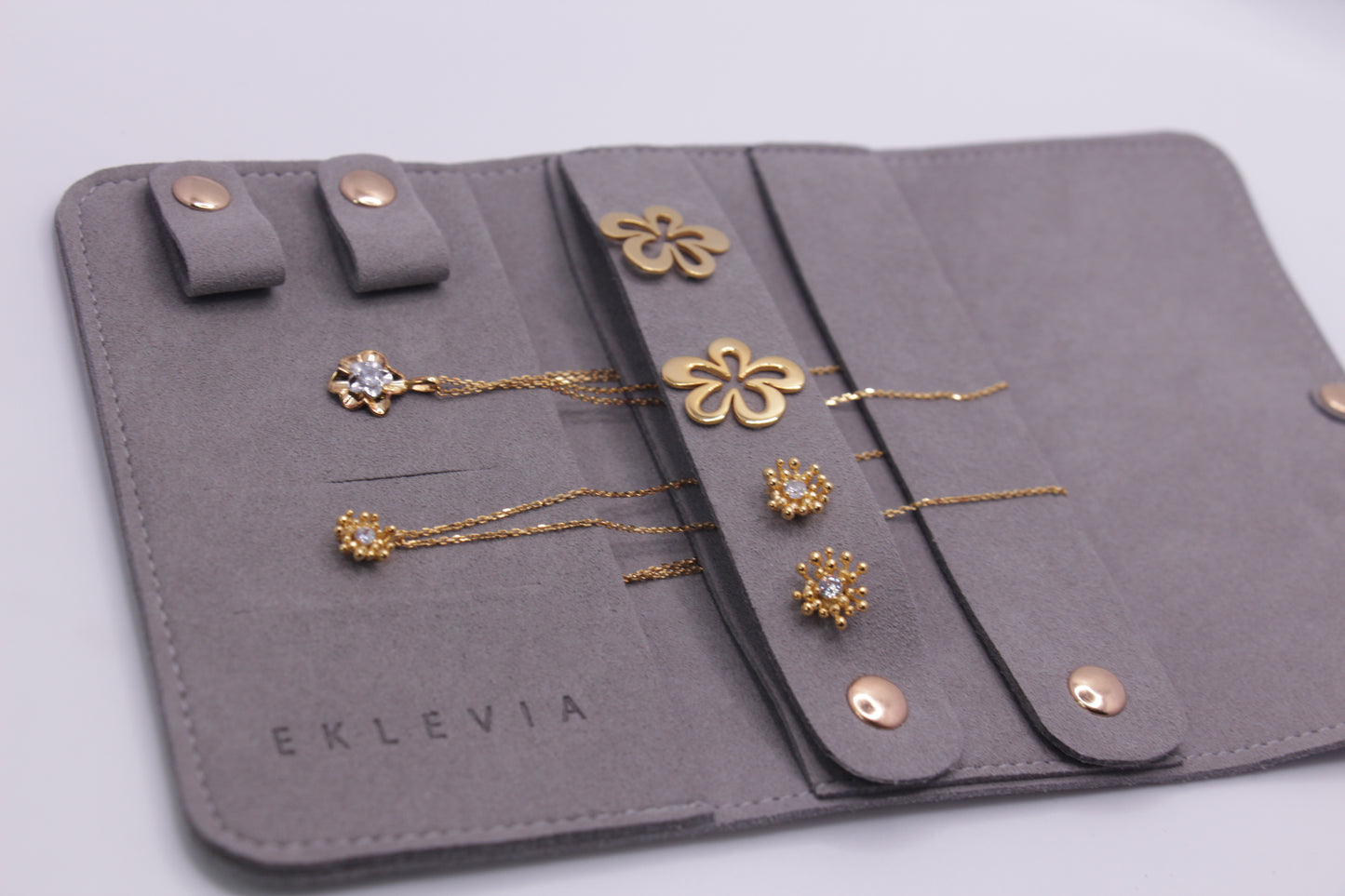 Soft Jewelry Roll Travel Case