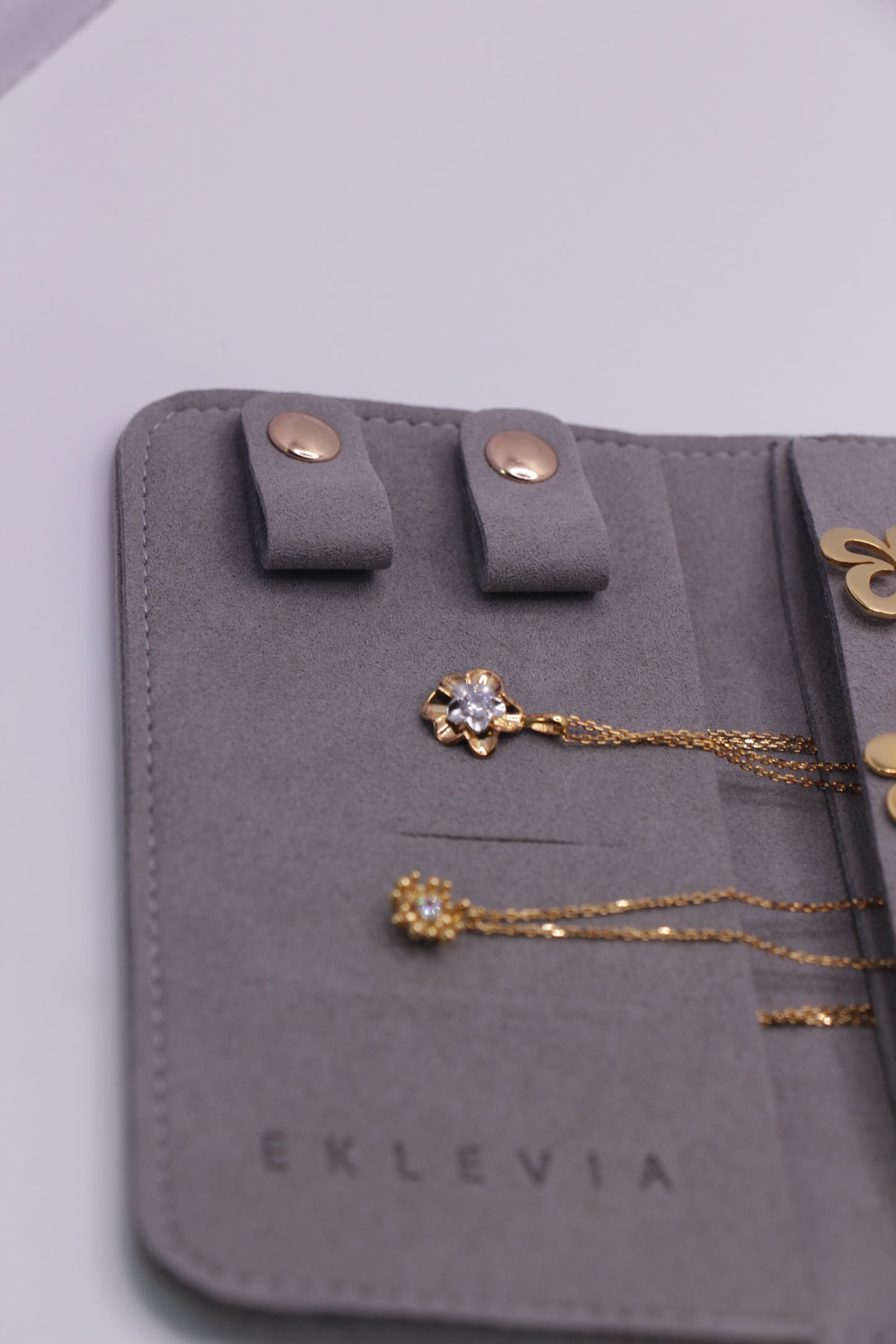 Soft Jewelry Roll Travel Case