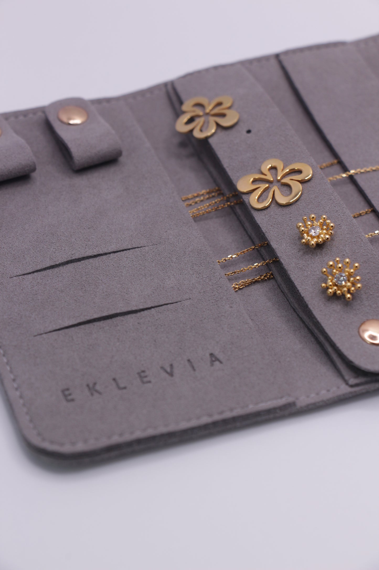 Soft Jewelry Roll Travel Case