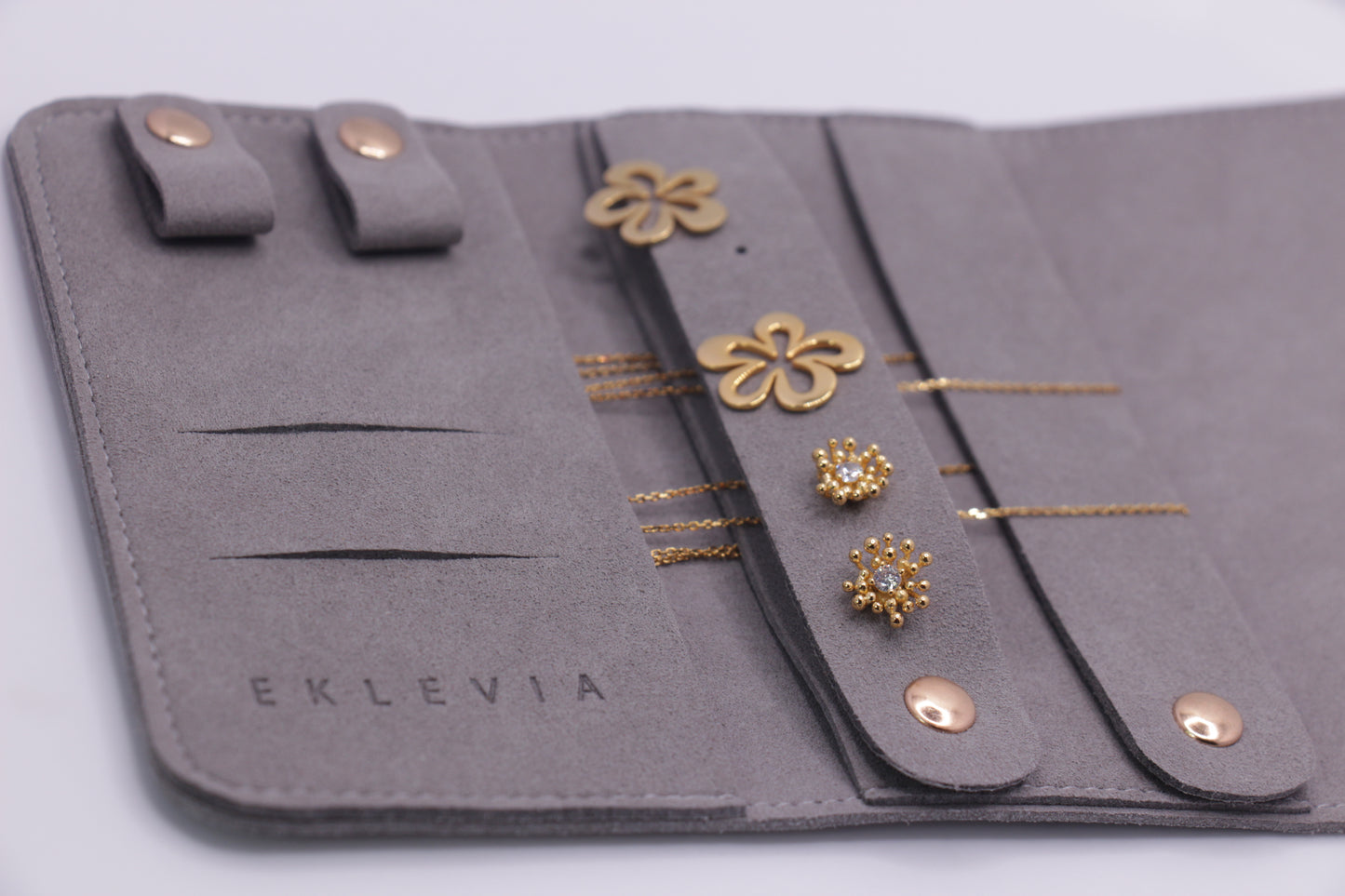 Soft Jewelry Roll Travel Case