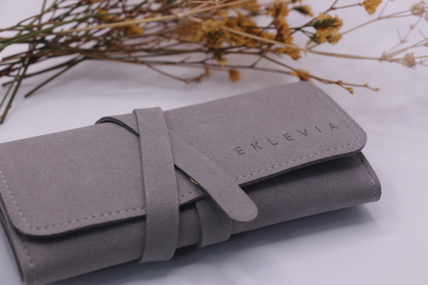 Soft Jewelry Roll Travel Case