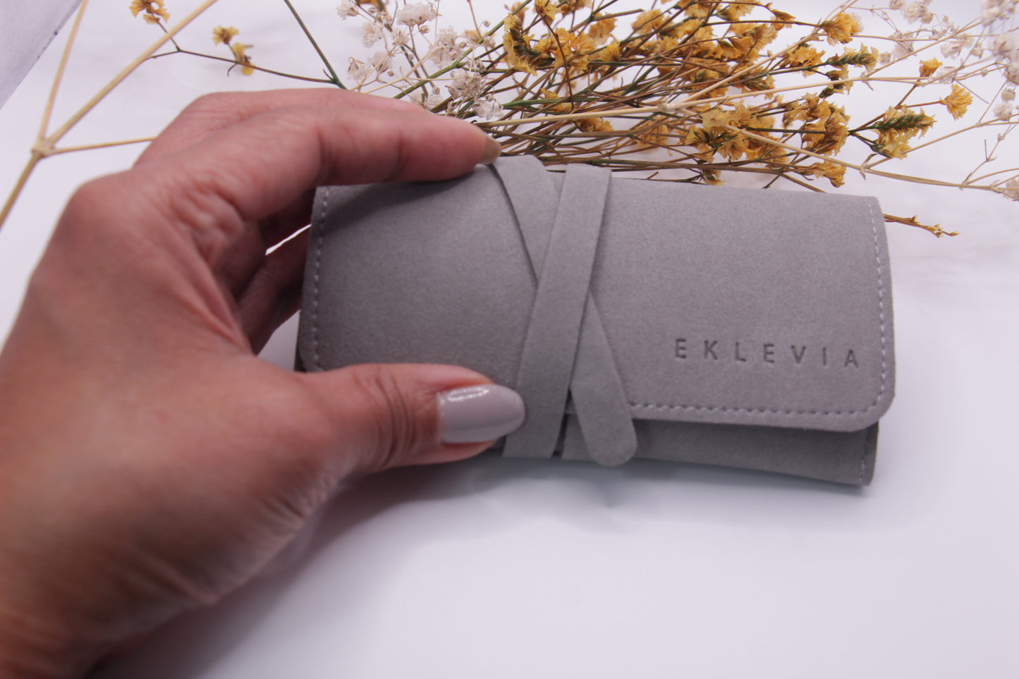 Soft Jewelry Roll Travel Case
