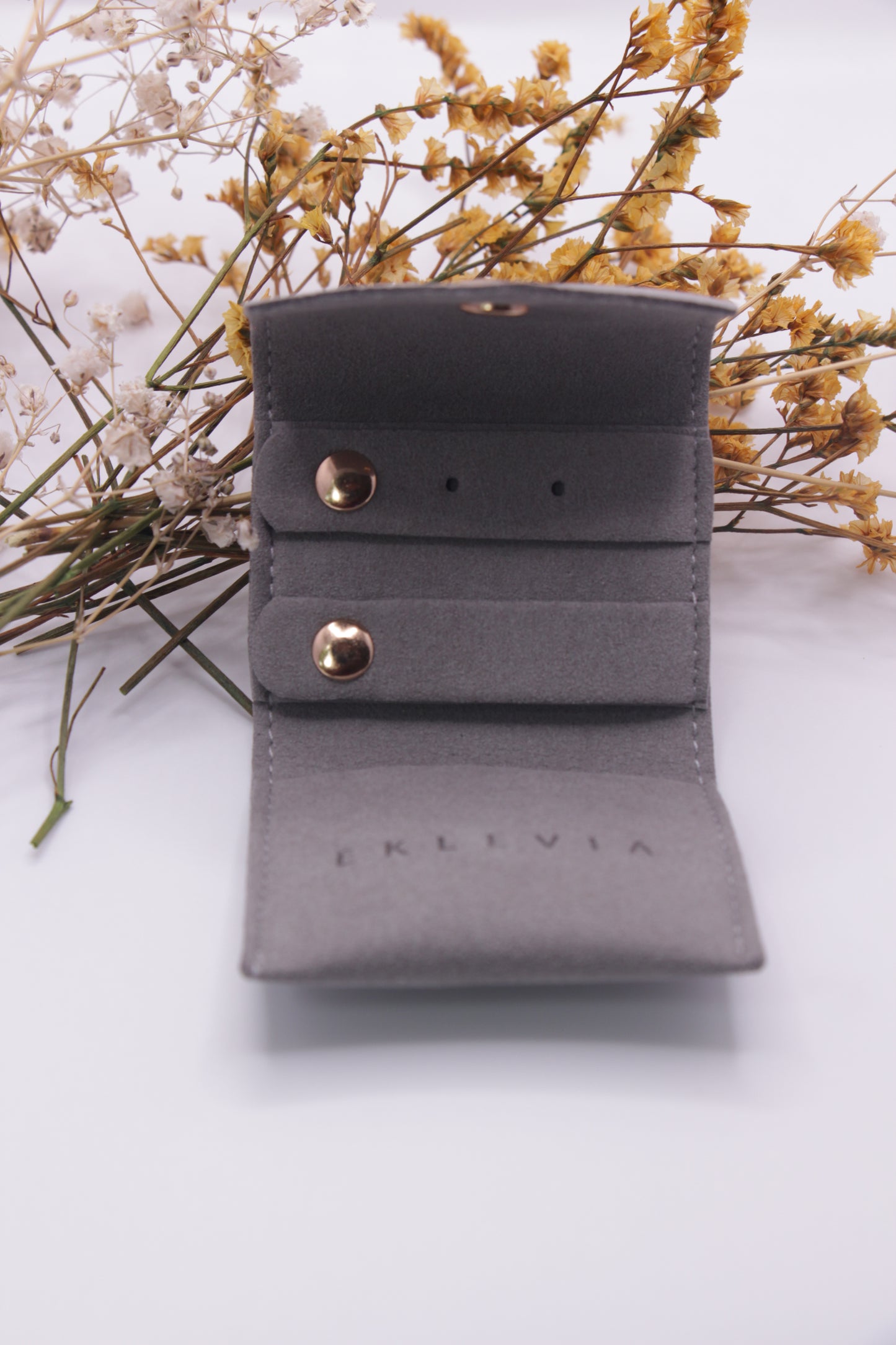 Snap pouch Microfiber Mini Travel Jewelry Pouch