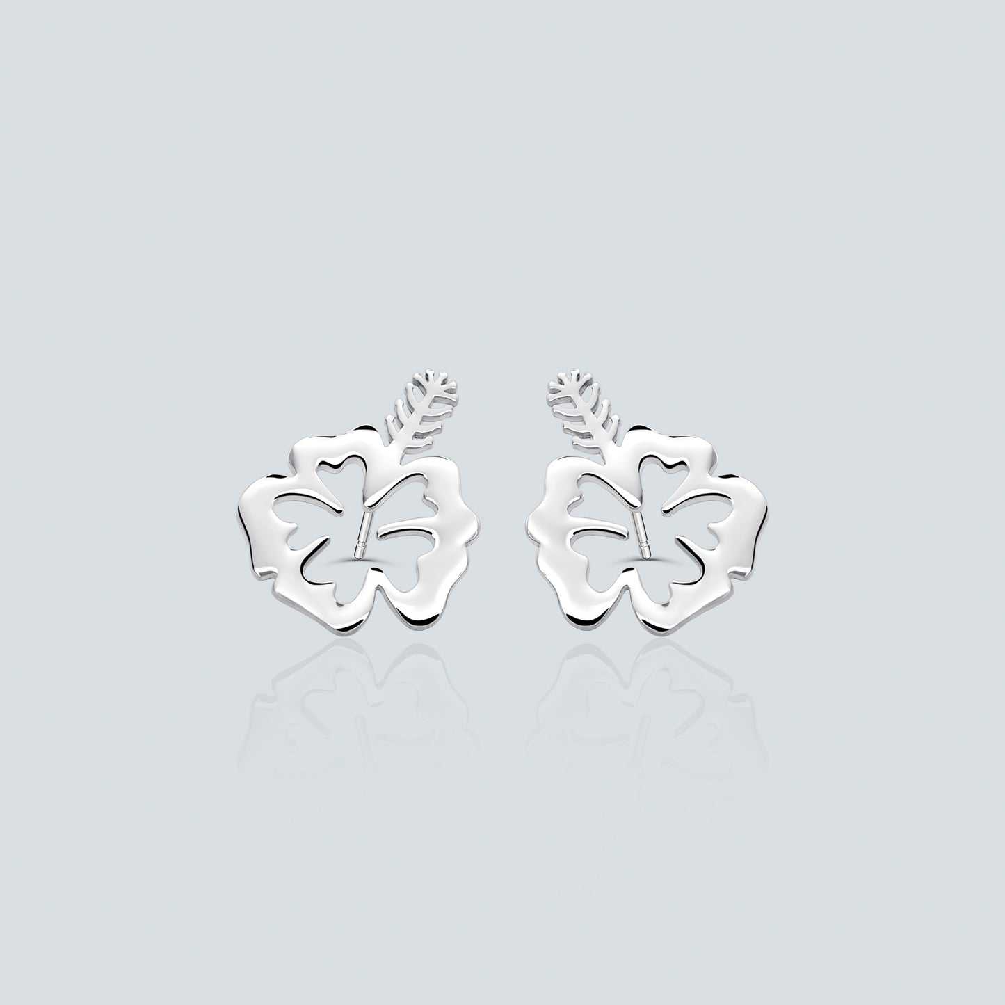 Hibiscus stud earrings - S925