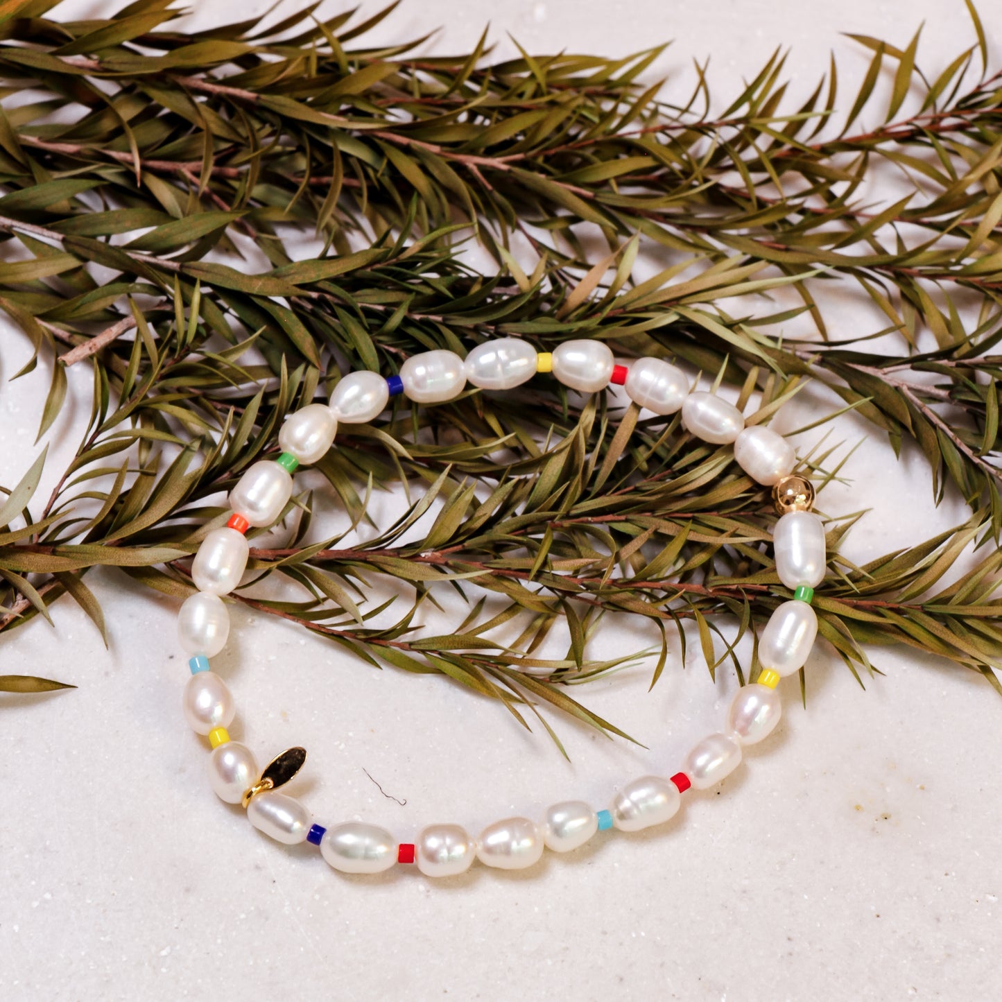 Freshwater Pearl with Multicolor Beads Bracelet