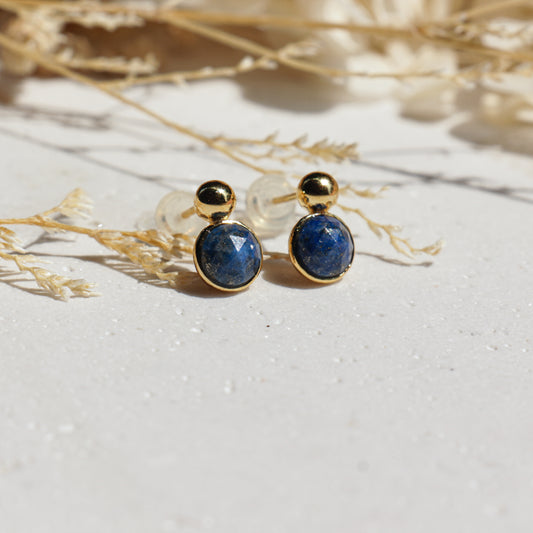 Lapis Gemstone Studs