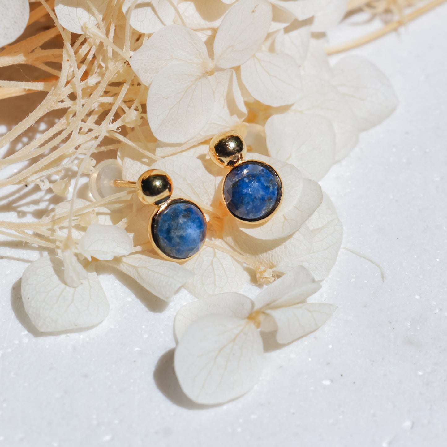 Lapis Gemstone Studs