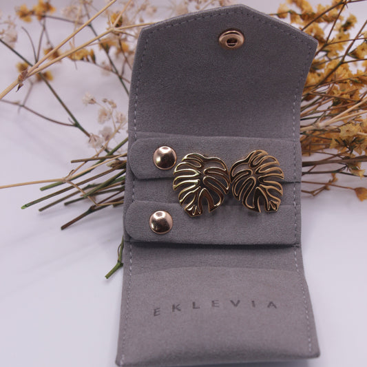 Snap pouch Microfiber Mini Travel Jewelry Pouch