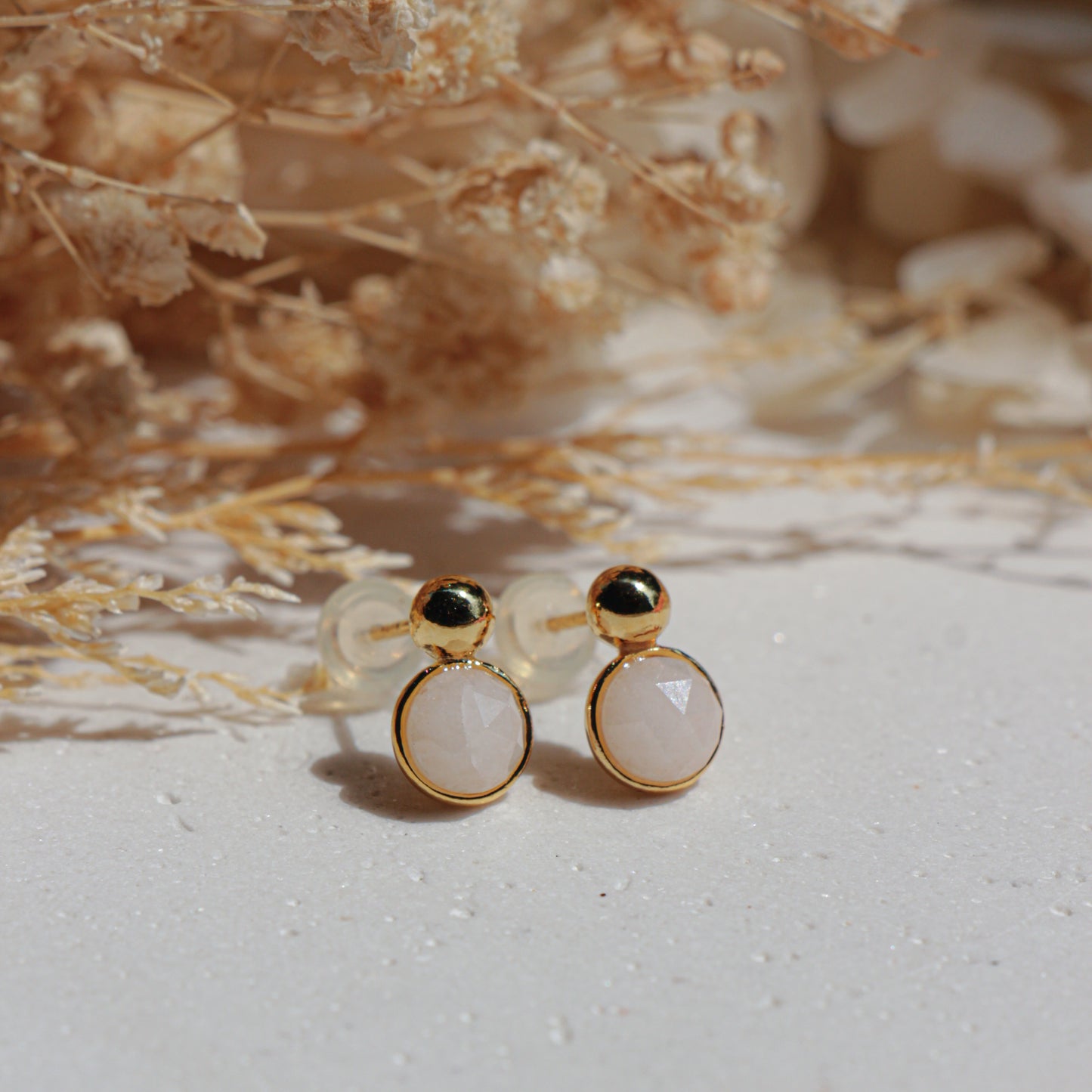 Moonlight Gemstone Studs