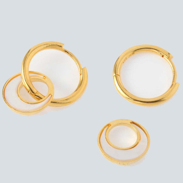 Mother of Pearl Hoops