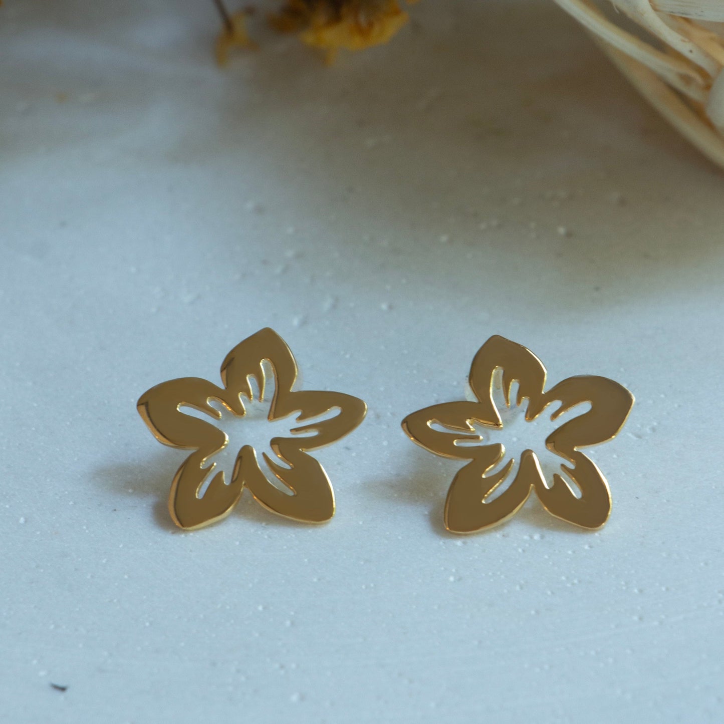 Star Flower Stud Earrings