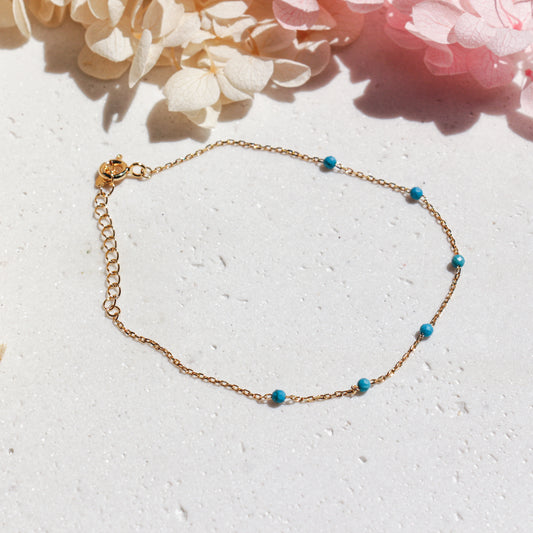 Turquoise Mini Gemstone Bracelet/Anklet