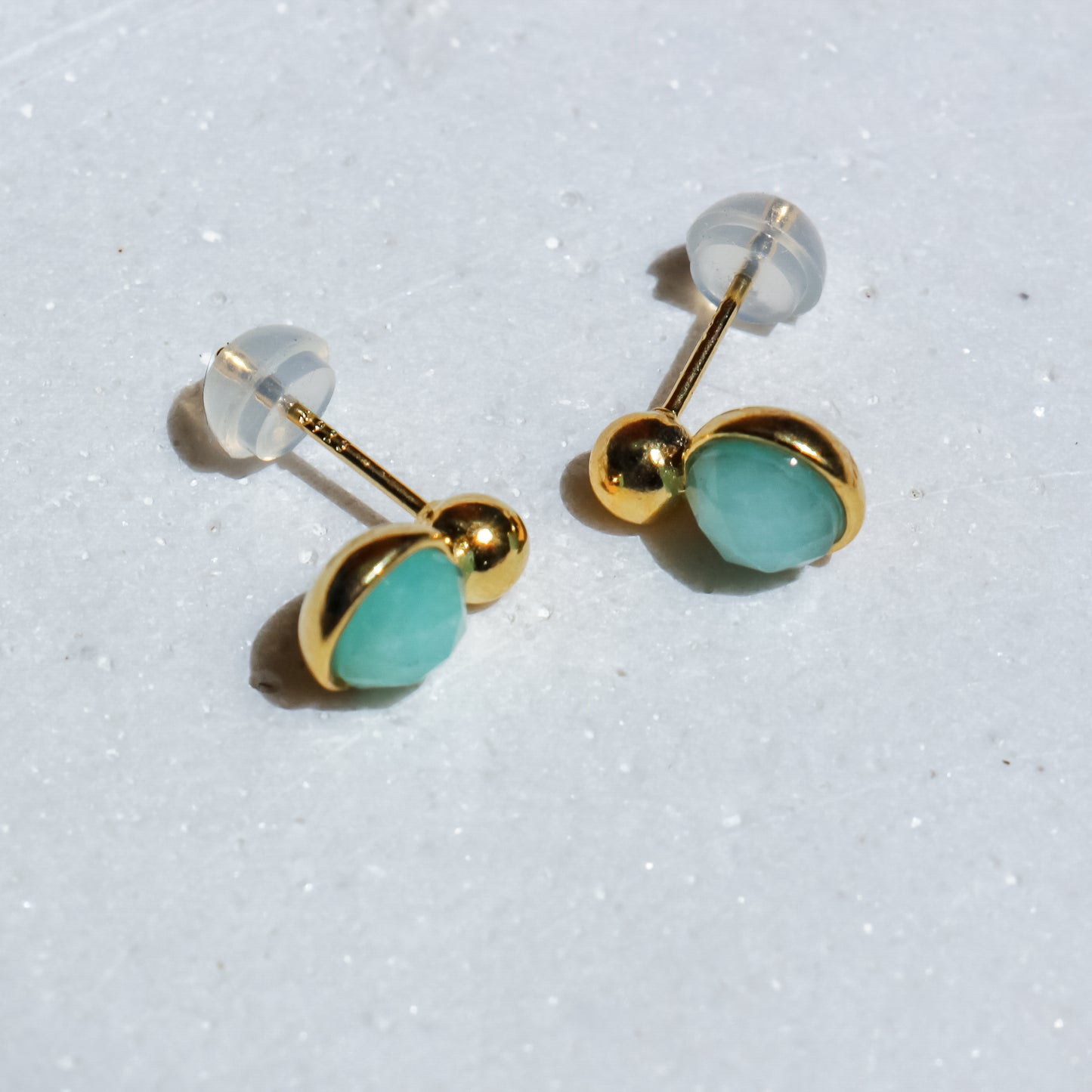 Chrysoprase Gemstone Studs