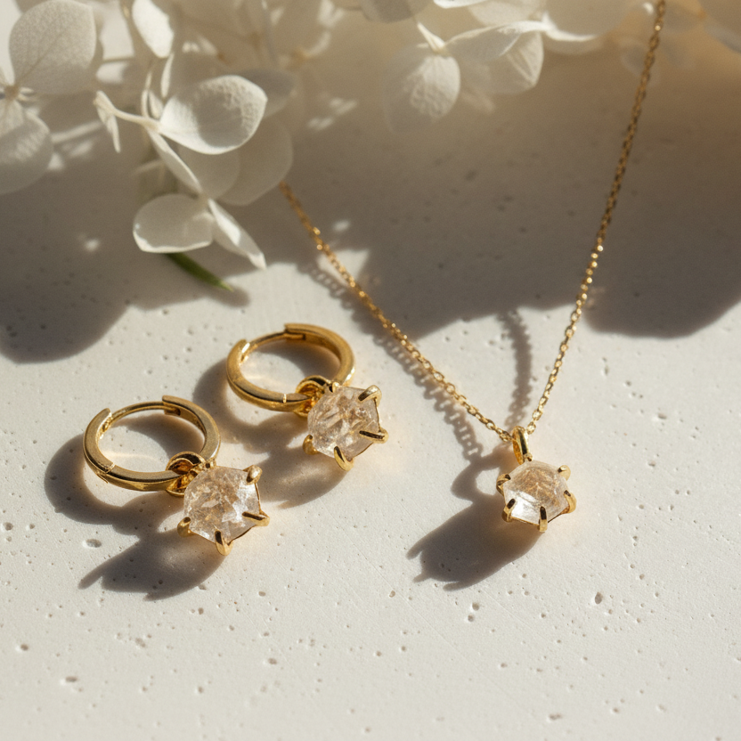 Crystal Quartz Jewelry Set