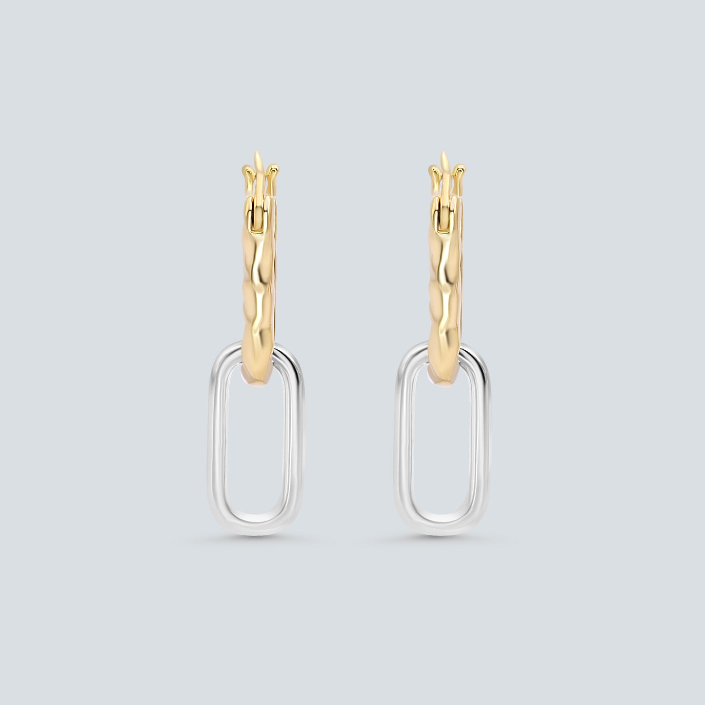 Two-Toned Drop Earrings