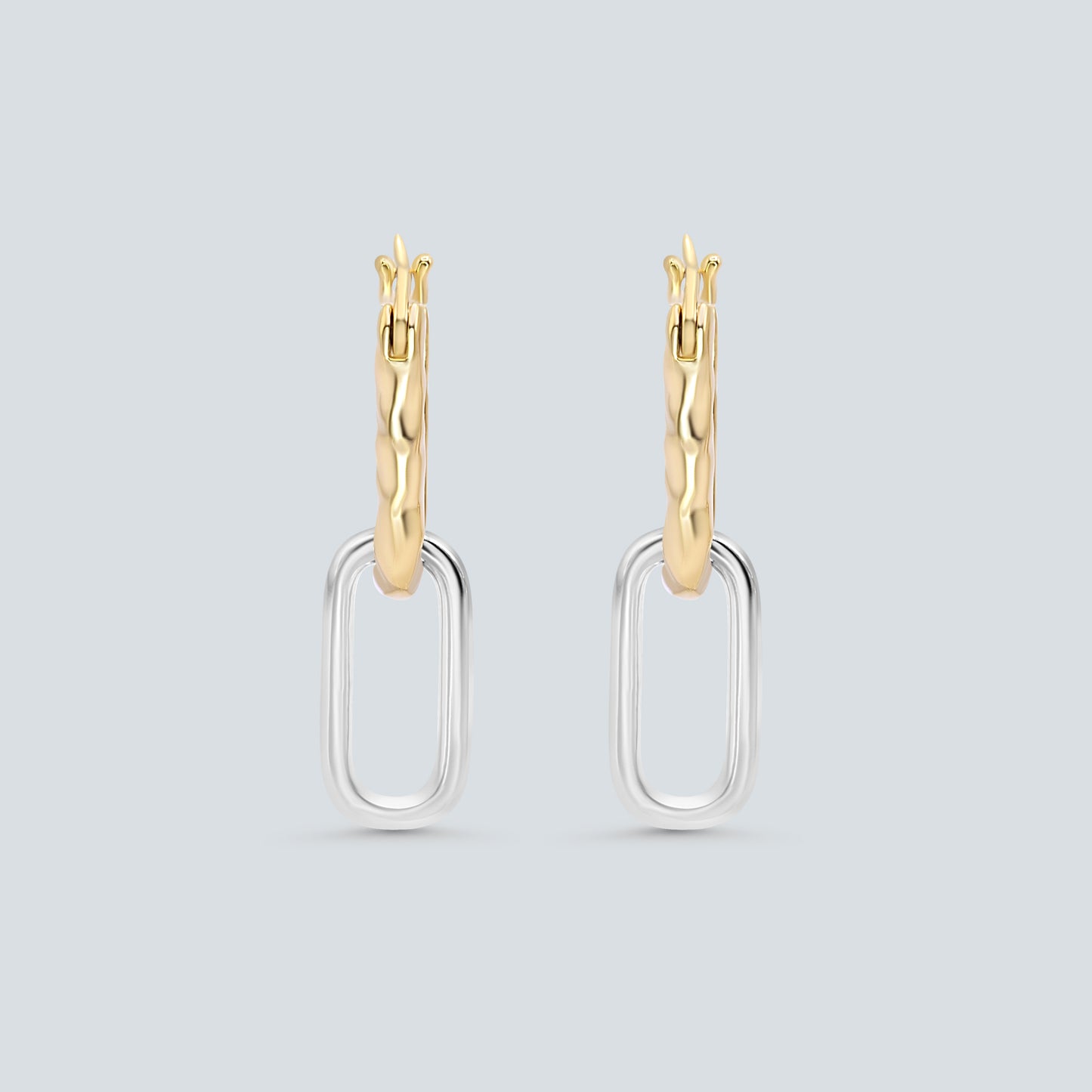 Two-Toned Drop Earrings