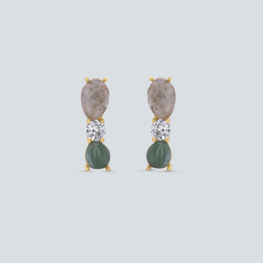 Green Aventurine Studs