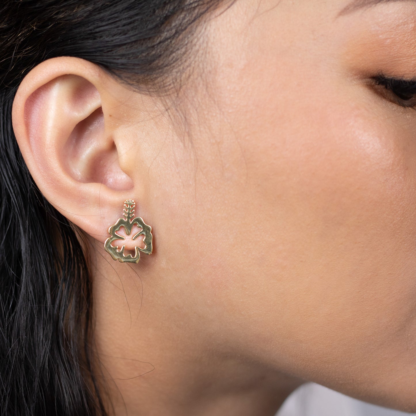 Hibiscus Stud Earrings