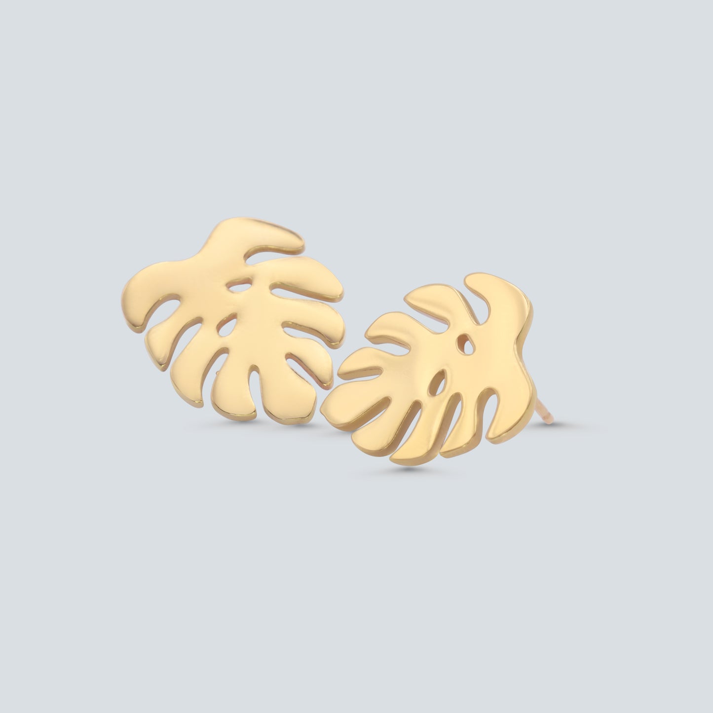 Monstera Stud Earrings