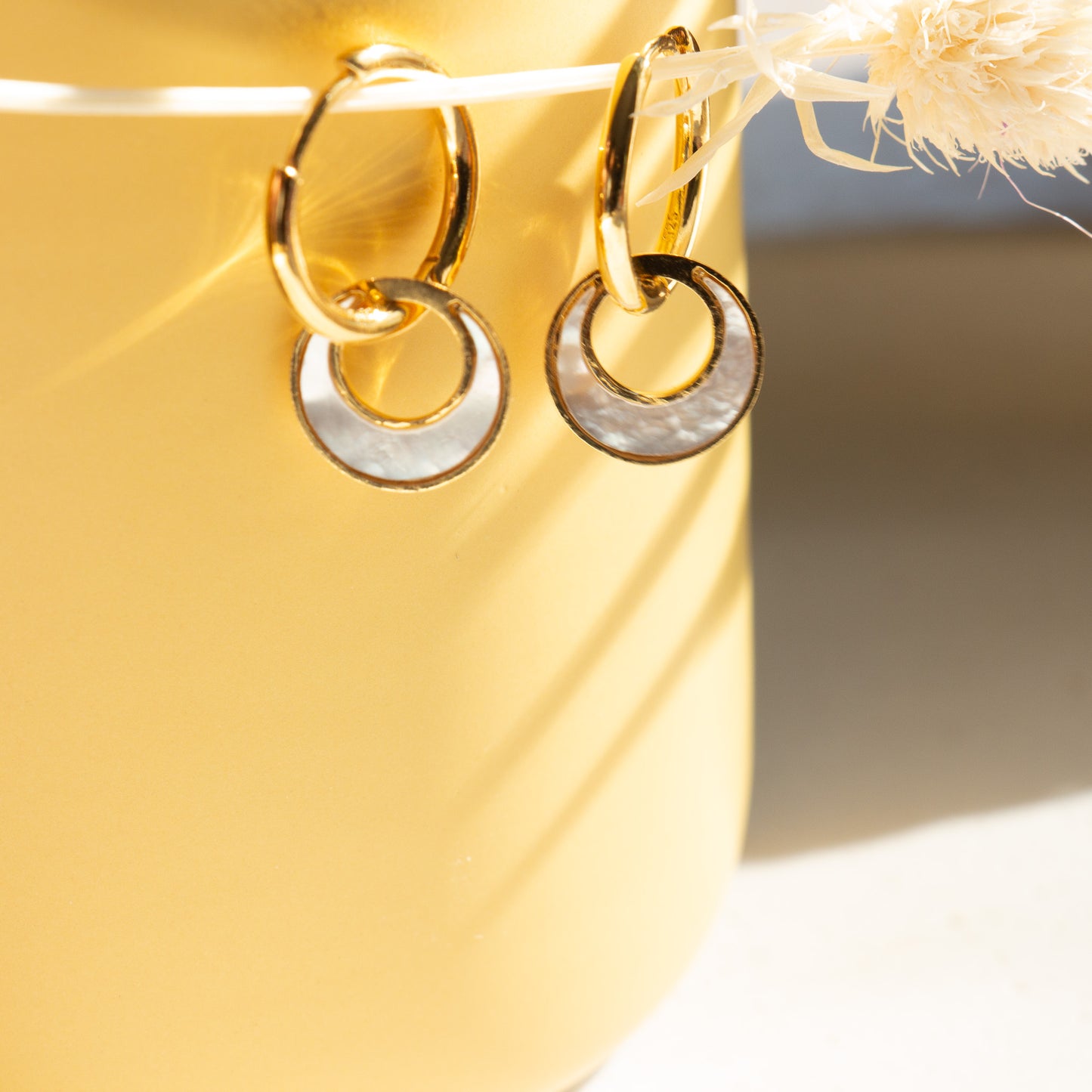 Mother of Pearl Hoops