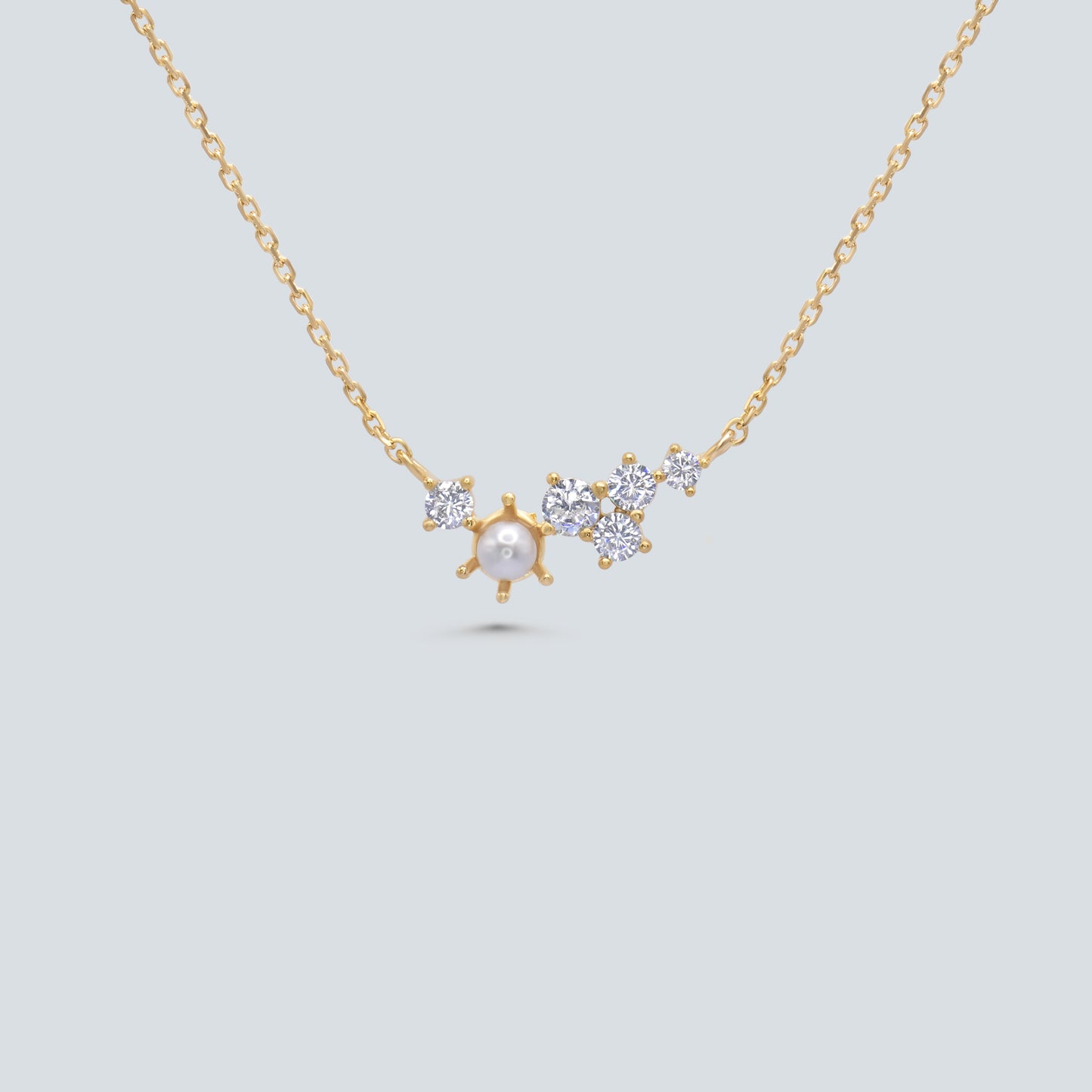 Crystal Pearl CZ Necklace