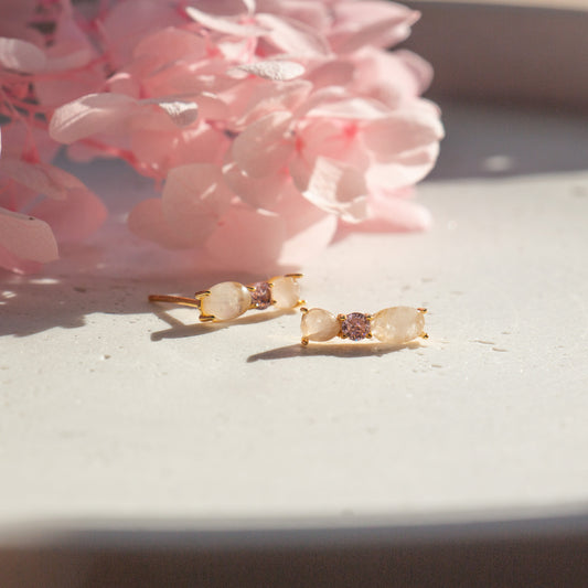 Rose Quartz Studs