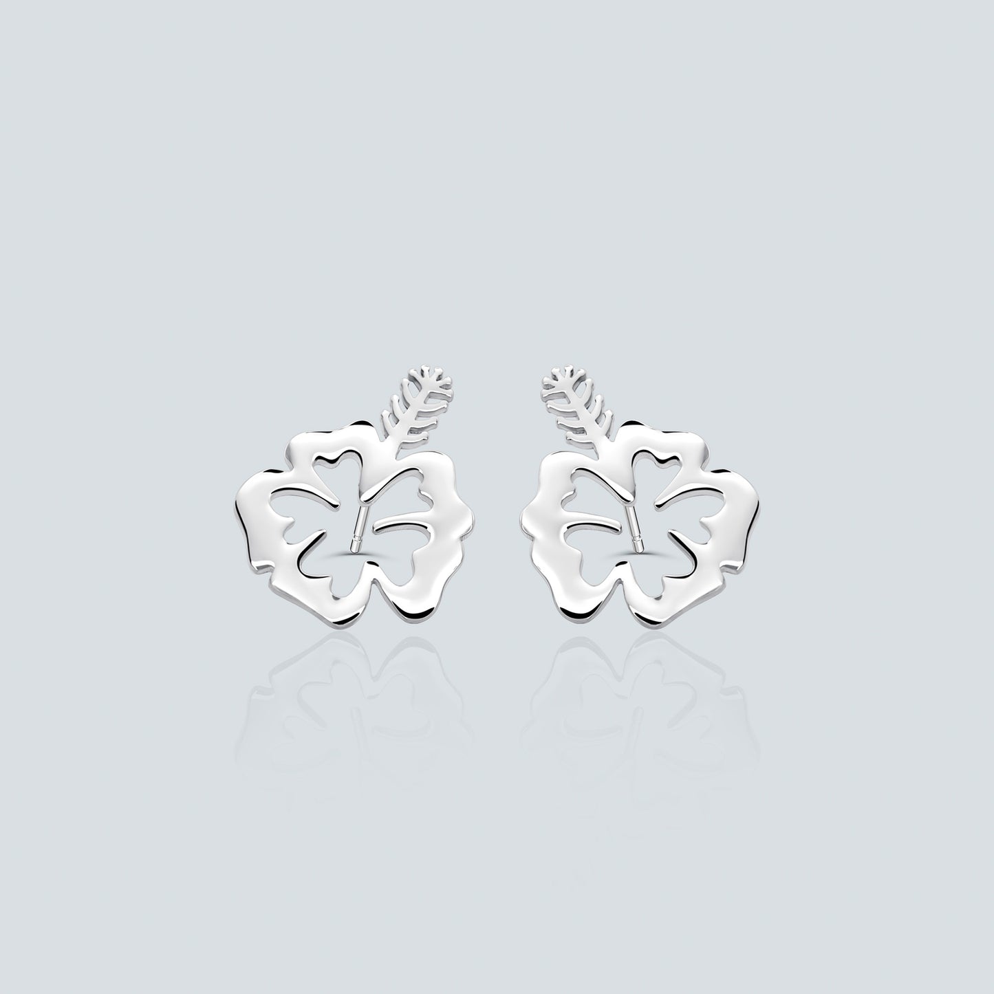 Hibiscus stud earrings - S925